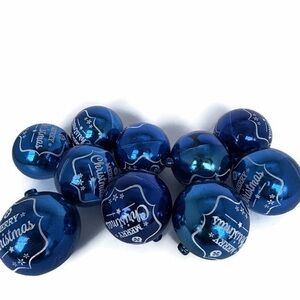 Craft Ornament Balls Lot Blue